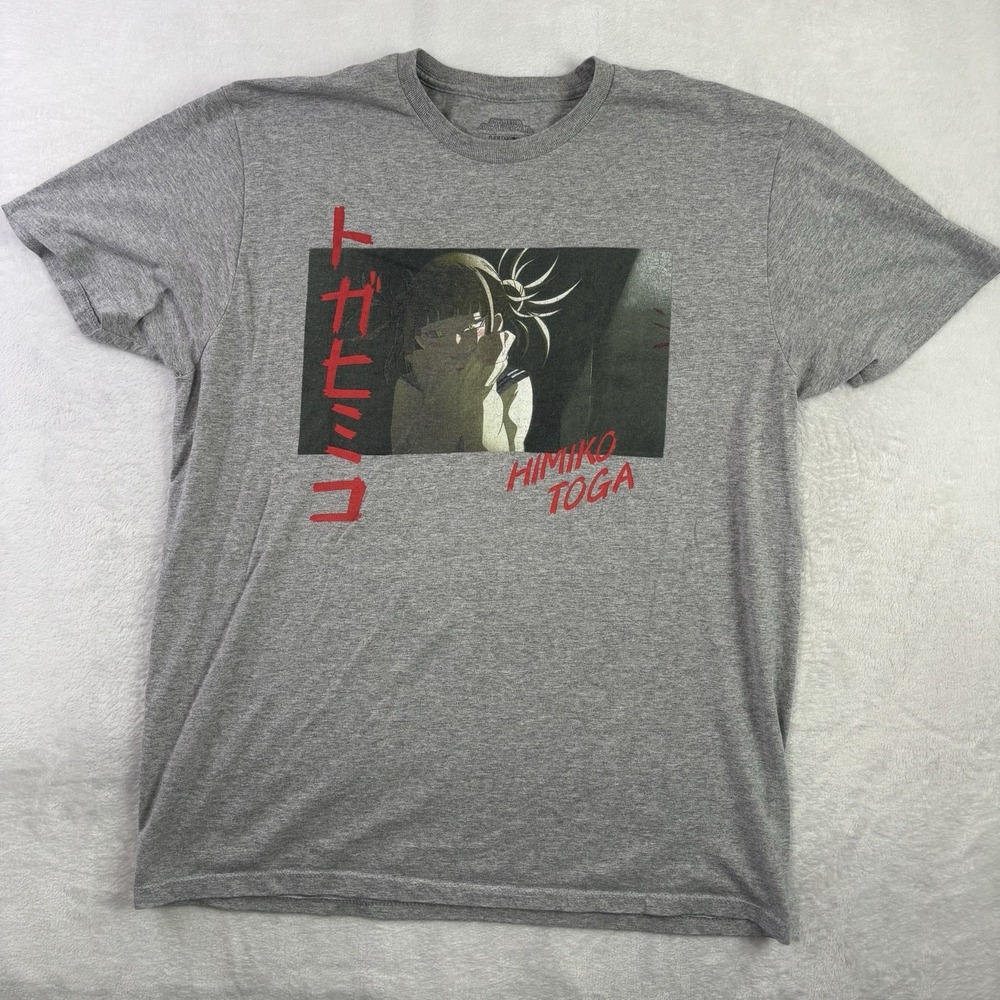 My Hero Academia Himiko Toga Grey SS Graphic Anime Shirt Men's XL